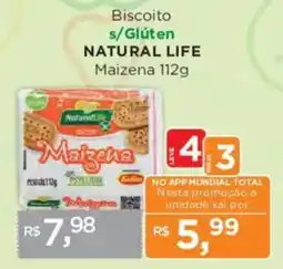 Supermercados Mundial Biscoito s/Glúten NATURAL LIFE Maizena oferta