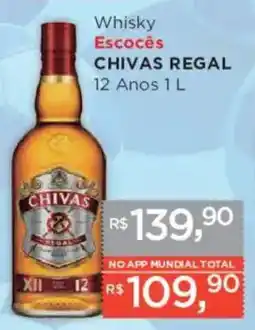 Supermercados Mundial Whisky Escocês CHIVAS REGAL 12 Anos oferta