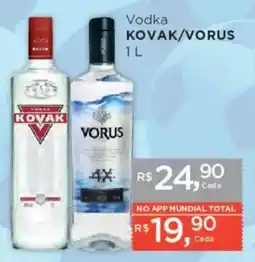Supermercados Mundial Vodka KOVAK/VORUS oferta