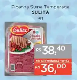 Supermercados Mundial Picanha Suína Temperada SULITA oferta