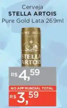 Supermercados Mundial Cerveja STELLA ARTOIS Pure Gold Lata oferta