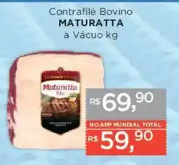 Supermercados Mundial Contrafilé Bovino MATURATTA a Vácuo oferta