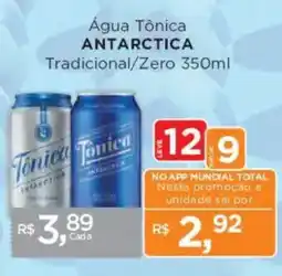 Supermercados Mundial Água Tônica ANTARCTICA oferta