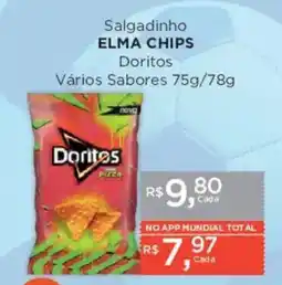 Supermercados Mundial Salgadinho ELMA CHIPS Doritos Vários Sabores oferta