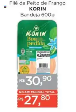 Supermercados Mundial Filé de Peito de Frango KORIN Bandeja oferta
