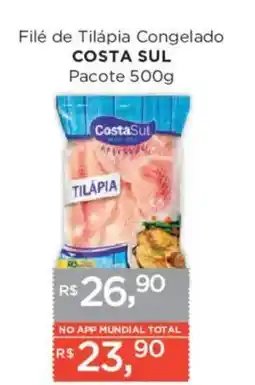Supermercados Mundial Filé de Tilápia Congelado COSTA SUL oferta