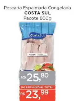 Supermercados Mundial Pescada Espalmada Congelada COSTA SUL oferta