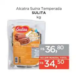 Supermercados Mundial Alcatra Suína Temperada SULITA oferta