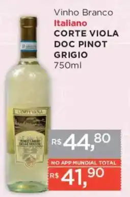 Supermercados Mundial Vinho Branco Italiano CORTE VIOLA DOC PINOT GRIGIO oferta