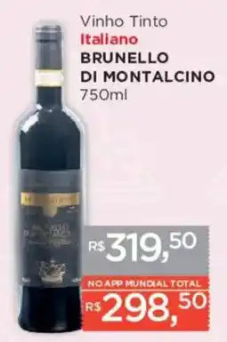 Supermercados Mundial Vinho Tinto Italiano BRUNELLO DI MONTALCINO oferta