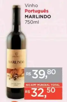 Supermercados Mundial Vinho Português MARLINDO oferta