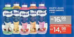 Supermercados Mundial Iogurte liquido vários sabores oferta