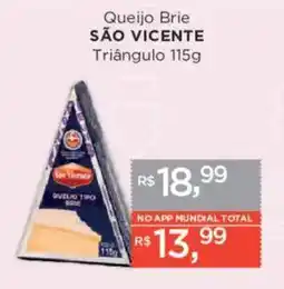 Supermercados Mundial Queijo Brie SÃO VICENTE Triángulo oferta