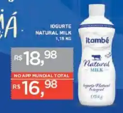 Supermercados Mundial Iogurte natural milk oferta