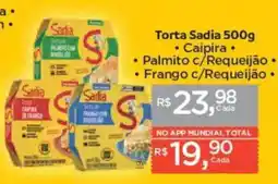 Supermercados Mundial Torta Sadia oferta