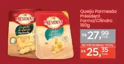 Supermercados Mundial Queijo Parmesão Président Forma/Cilindro oferta