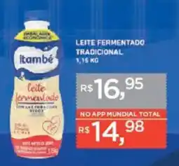 Supermercados Mundial Leite fermentado tradicional oferta