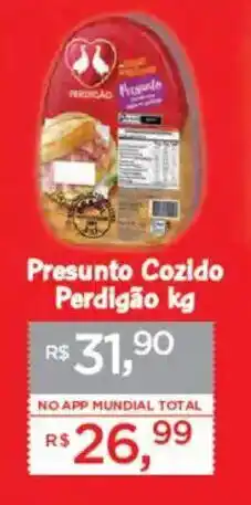 Supermercados Mundial Presunto Cozido Perdigão oferta