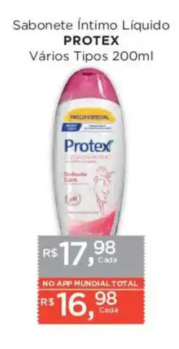 Supermercados Mundial Sabonete Íntimo Líquido PROTEX Vários Tipos oferta