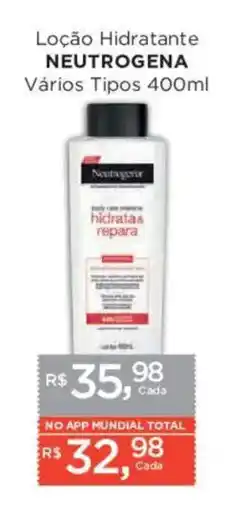 Supermercados Mundial Loção Hidratante NEUTROGENA Vários Tipos oferta