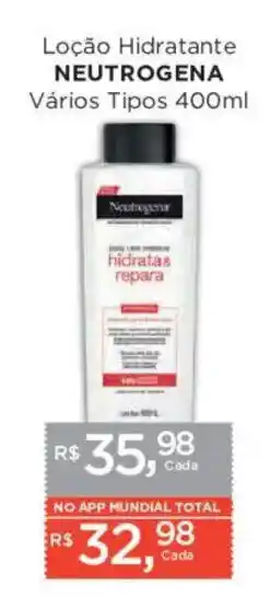 Supermercados Mundial Loção Hidratante NEUTROGENA Vários Tipos oferta