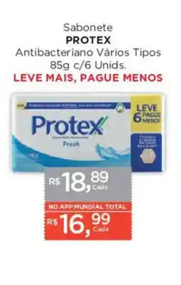 Supermercados Mundial Sabonete PROTEX Antibacteriano Vários Tipos c/6 Unids. oferta