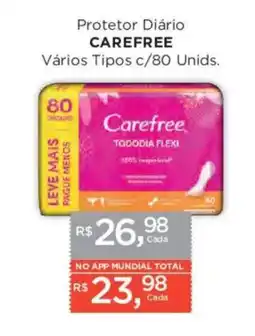 Supermercados Mundial Protetor Diário CAREFREE oferta