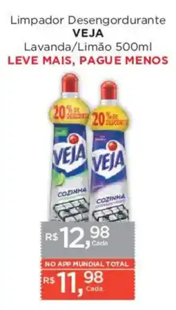 Supermercados Mundial Limpador Desengordurante VEJA oferta