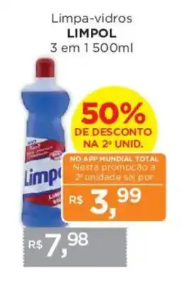Supermercados Mundial Limpa-vidros LIMPOL 3 em 1 oferta
