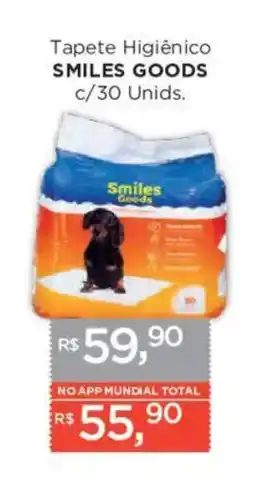 Supermercados Mundial Tapete Higiênico SMILES GOODS c/30 Unids. oferta