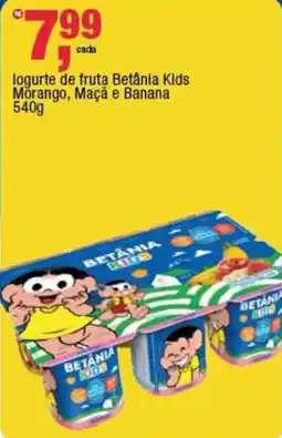 Frangolândia logurte de fruta Betânia Kids Morango, Maçã e Banana oferta