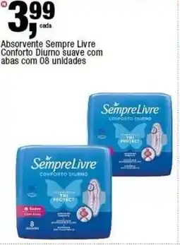 Frangolândia Absorvente Sempre Livre Conforto Diurno suave com abas oferta