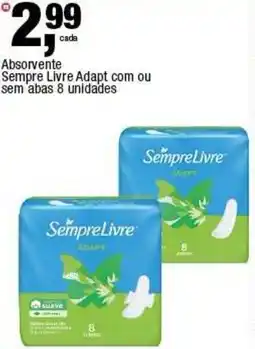 Frangolândia Absorvente Sempre Livre Adapt com ou sem abas oferta