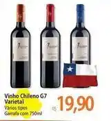 Atacadão Vinho chileno g7 varietal oferta