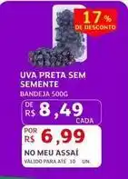 Assaí Atacadista Sem semente - uva preta sem semente oferta
