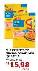 Assaí Atacadista Sadia - file de peito de frango congelado iqf oferta