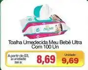Spani Atacadista Meu bebê - toalha umedecida muu ultra com 100 un oferta