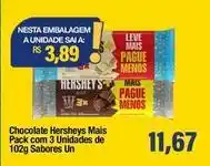 Spani Atacadista Hershey´s - chocolate mais pack com 3 unidades oferta