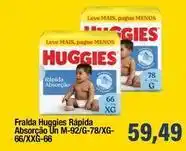 Spani Atacadista Huggies - fralda rapida absorção un m-92/g-78/xg- 66/xxg-66 oferta