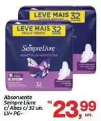 Fort Atacadista Leve - absorvente sempre liure c/ abas c/ 32 un. lv+ pg oferta