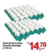 Fort Atacadista Ovos brancos lana grandes bandeja oferta
