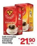 Fort Atacadista 3 corações - café tradicional/extraforte vácuo oferta
