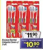 Fort Atacadista Colgate - escova dental clean c/ 3 un oferta