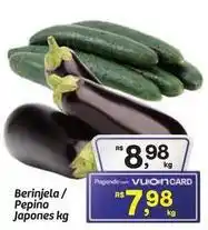 Fort Atacadista Japonês - berinjela / pepino japones oferta