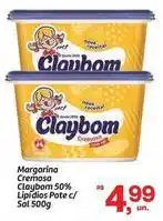 Fort Atacadista Claybom - margarina cremosa 50% lipidos pote c/ sal 500g oferta