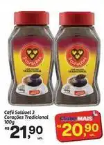 Fort Atacadista 3 corações - café solúvel oferta
