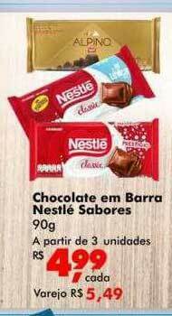 Big Box Chocolate Em Barra Nestlé Sabores oferta
