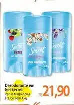 Atacadão Secret - desodorante em gel oferta