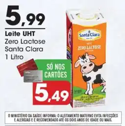 Zaffari Leite UHT Zero Lactose Santa Clara oferta