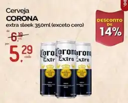 Cometa Supermercados Cerveja CORONA extra sleek (exceto cero) oferta